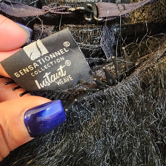 Sensationnal Collection Instant Weave Black Kinki Bob Wig - Picture 5 of 9